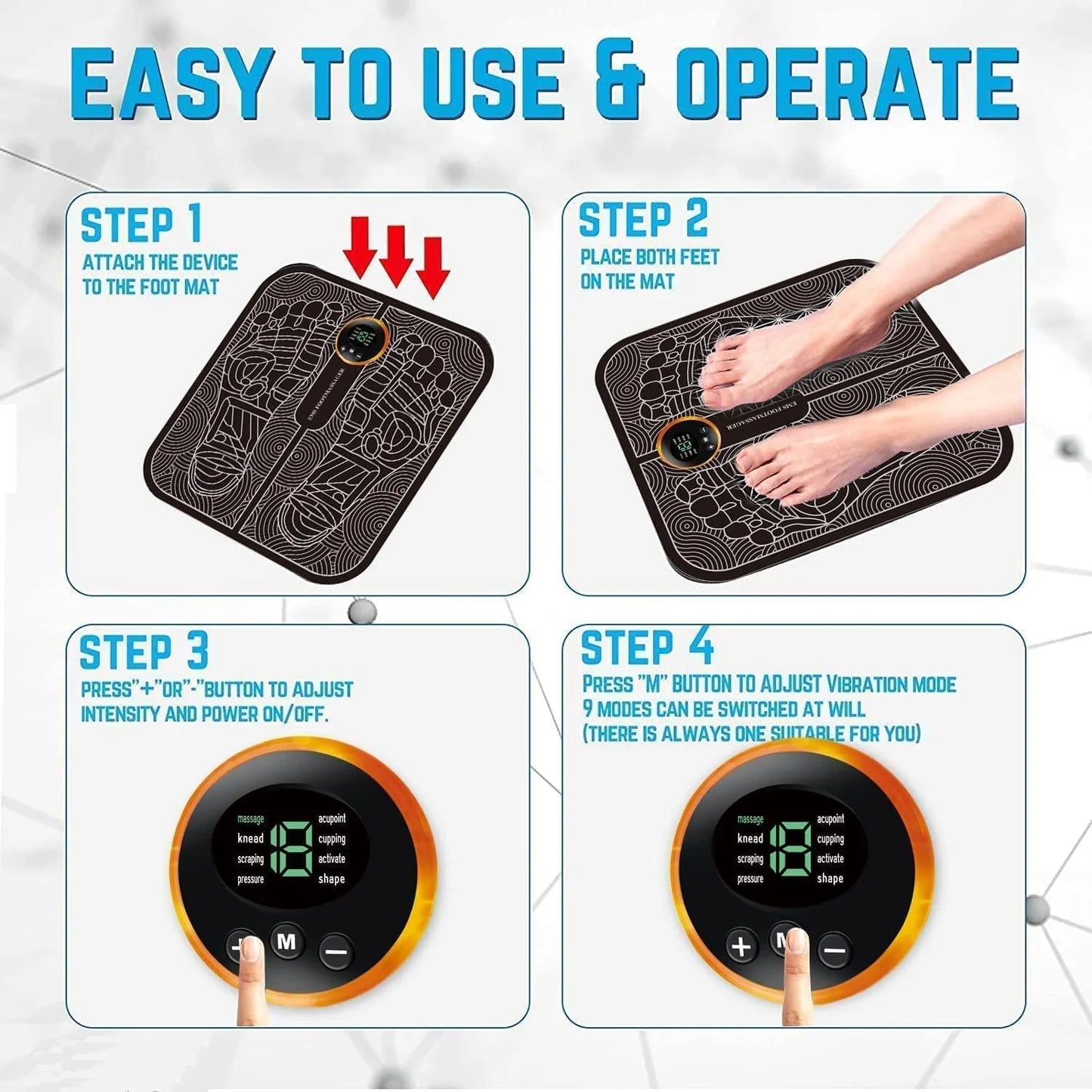 Wireless Relaxing  EMS Foot Massager