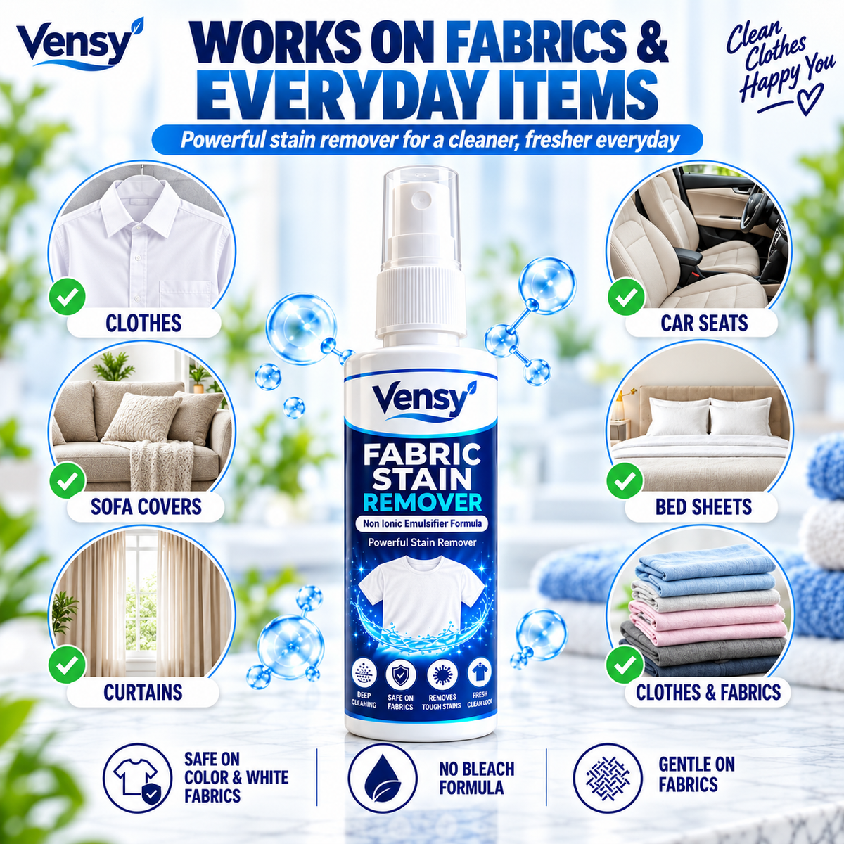 All-Purpose Clothing Stain Cleaner – Removes Coffee, Wine & Oil Stains in Seconds