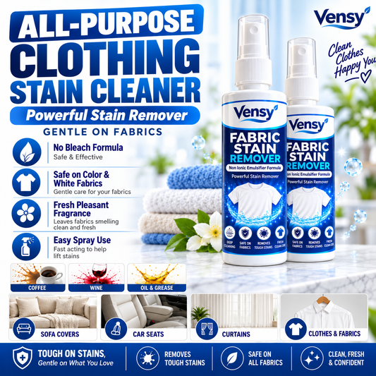 All-Purpose Clothing Stain Cleaner – Removes Coffee, Wine & Oil Stains in Seconds